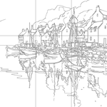 Line drawing with grid