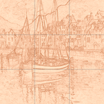 Sepia sketch with grid