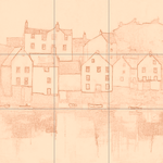 Sepia sketch with grid