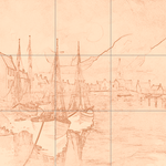 Sepia sketch with grid