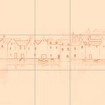 Sepia sketch with grid