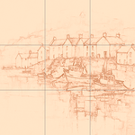 Sepia sketch with grid