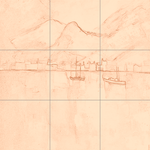 Sepia sketch with grid