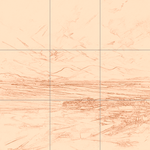 Sepia sketch with grid