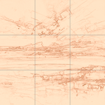 Sepia sketch with grid