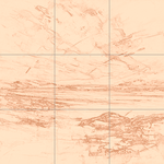 Sepia sketch with grid