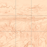 Sepia sketch with grid