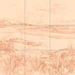 Sepia sketch with grid