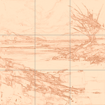 Sepia sketch with grid