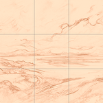 Sepia sketch with grid