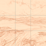 Sepia sketch with grid