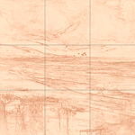 Sepia sketch with grid