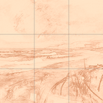 Sepia sketch with grid