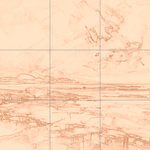 Sepia sketch with grid