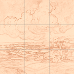 Sepia sketch with grid