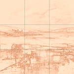 Sepia sketch with grid