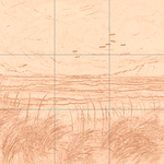 Sepia sketch with grid