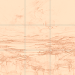 Sepia sketch with grid