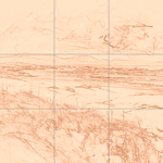 Sepia sketch with grid