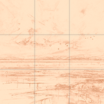 Sepia sketch with grid