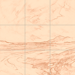 Sepia sketch with grid