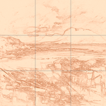 Sepia sketch with grid