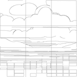 Line drawing with grid