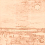 Sepia sketch with grid