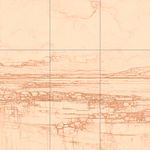 Sepia sketch with grid