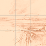 Sepia sketch with grid