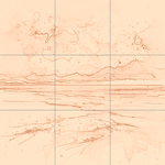 Sepia sketch with grid