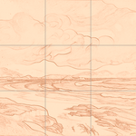 Sepia sketch with grid