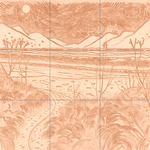 Sepia sketch with grid