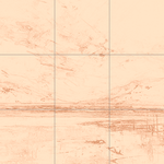 Sepia sketch with grid