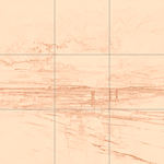 Sepia sketch with grid