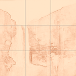 Sepia sketch with grid