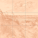 Sepia sketch with grid