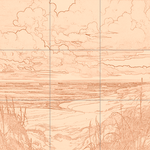 Sepia sketch with grid