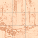 Sepia sketch with grid