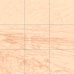 Sepia sketch with grid