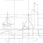 Line drawing with grid