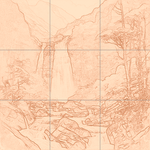 Sepia sketch with grid