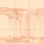 Sepia sketch with grid