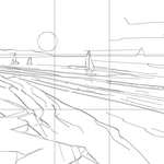 Line drawing with grid