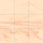 Sepia sketch with grid