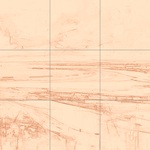 Sepia sketch with grid