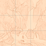 Sepia sketch with grid