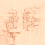 Sepia sketch with grid