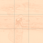 Sepia sketch with grid