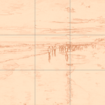 Sepia sketch with grid